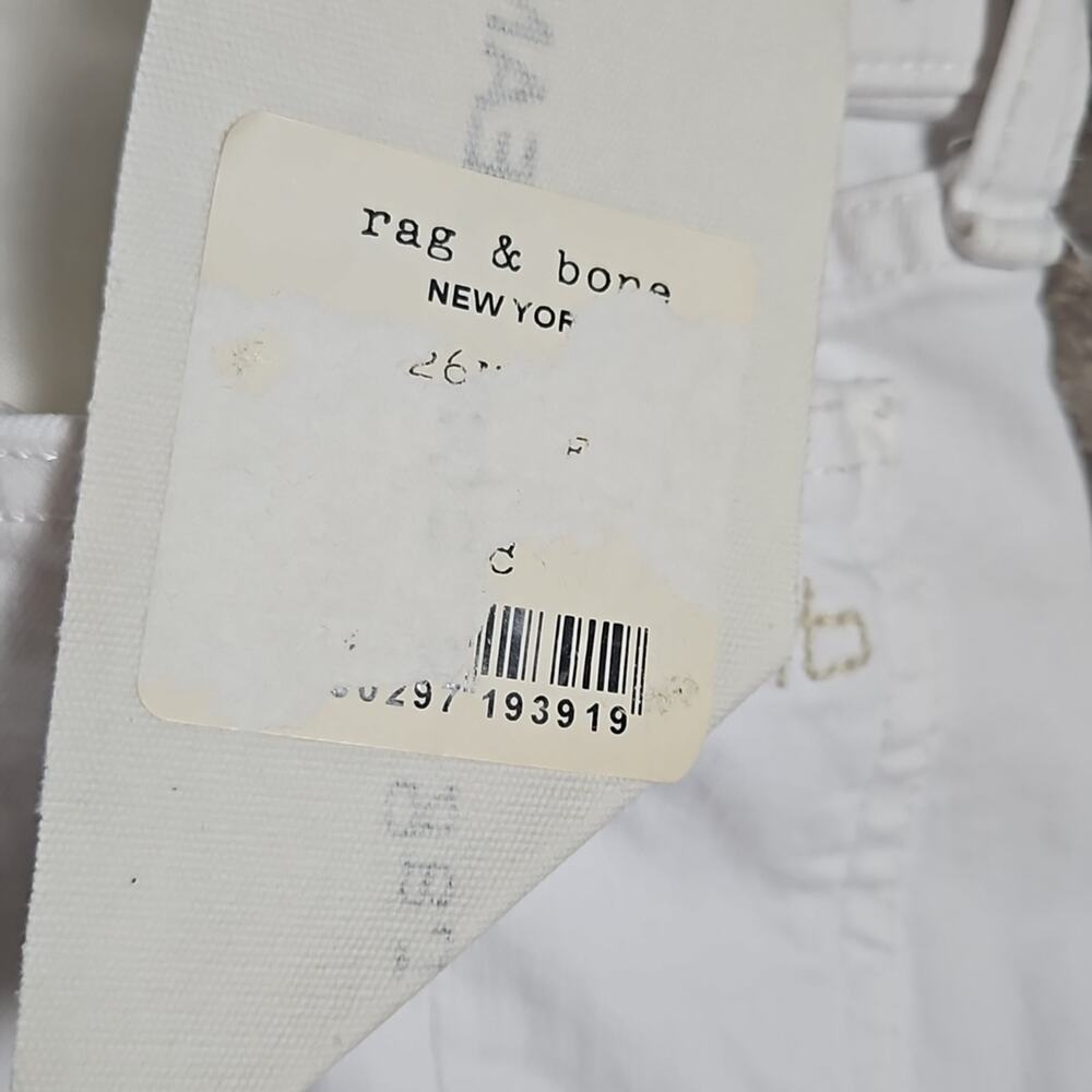 NWT Rag & Bone Skinny Capri Frayed Hem Jean Sz 26 in White - Picture 12 of 15
